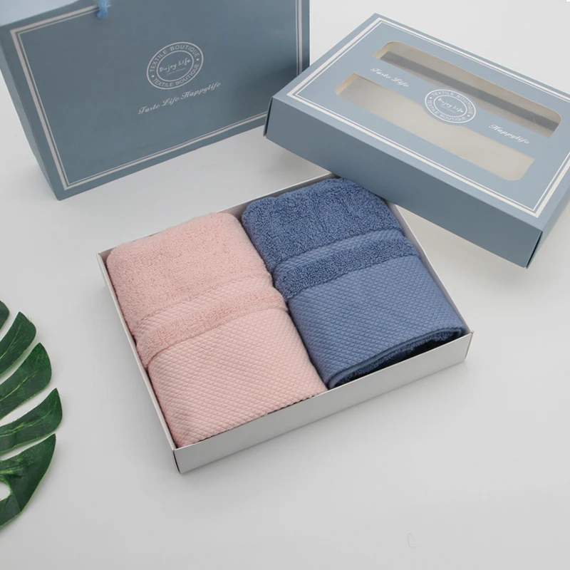 100% Cotton Customized Logo 5 Star Hotel Bath Towel Gift Box Packaging Towel Set Compressed Quick-dry