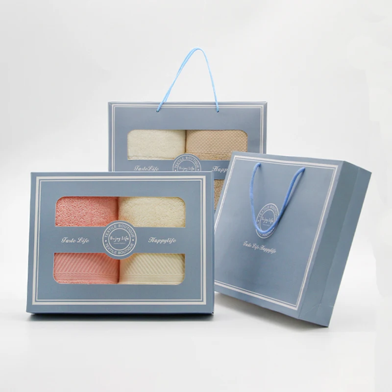 5-star Hotel Quality Bath Face Towel Gift Set Quick-dry Compressed Embroidered Hand Towels Solid Color Wedding Accessories