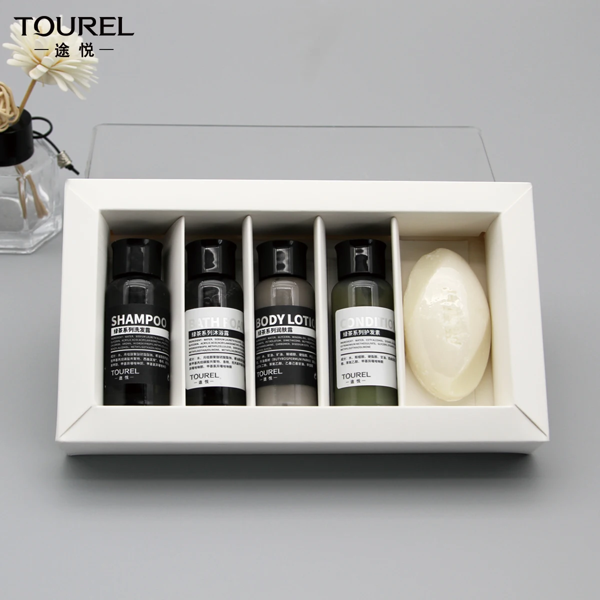 Luxury Brand Eco Botanics Hotel Amenities Customised Disposable Biodegradable Boxed Washroom Items Portable Personalised