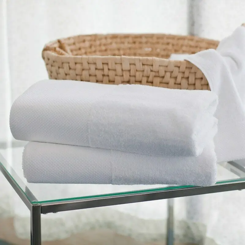 Hotel & Home Supplies Premium 100% Cotton White Towels Super Quality Quick-dry & Compressed Bath Towel Solid Color