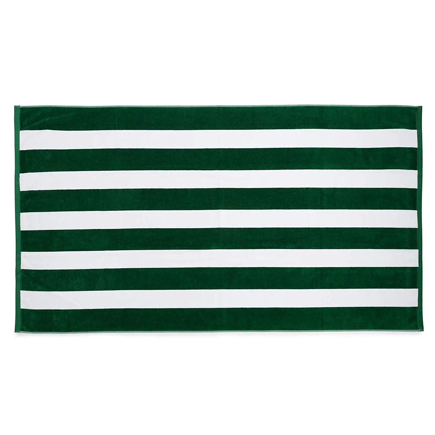 High Quality Green White Strips Yarn-dyed Custom Beach Towel Cotton