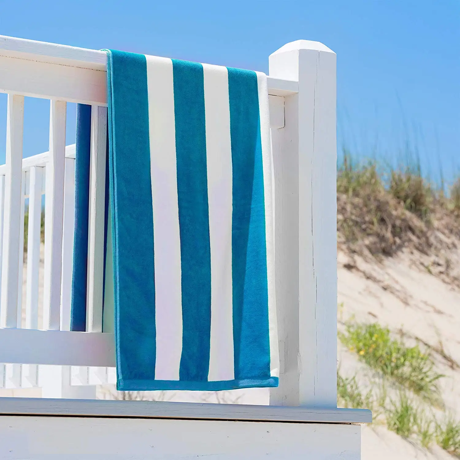 Super Soft Strips Yarn-dyed Large 100% Cotton Beach Towel Sand Free