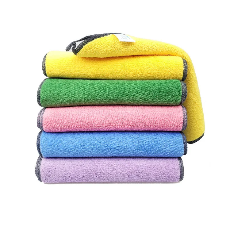 Microfiber Car Wash Towel Quick-dry Double-sided Thickened Absorbent Home Use Cleaning Cloth