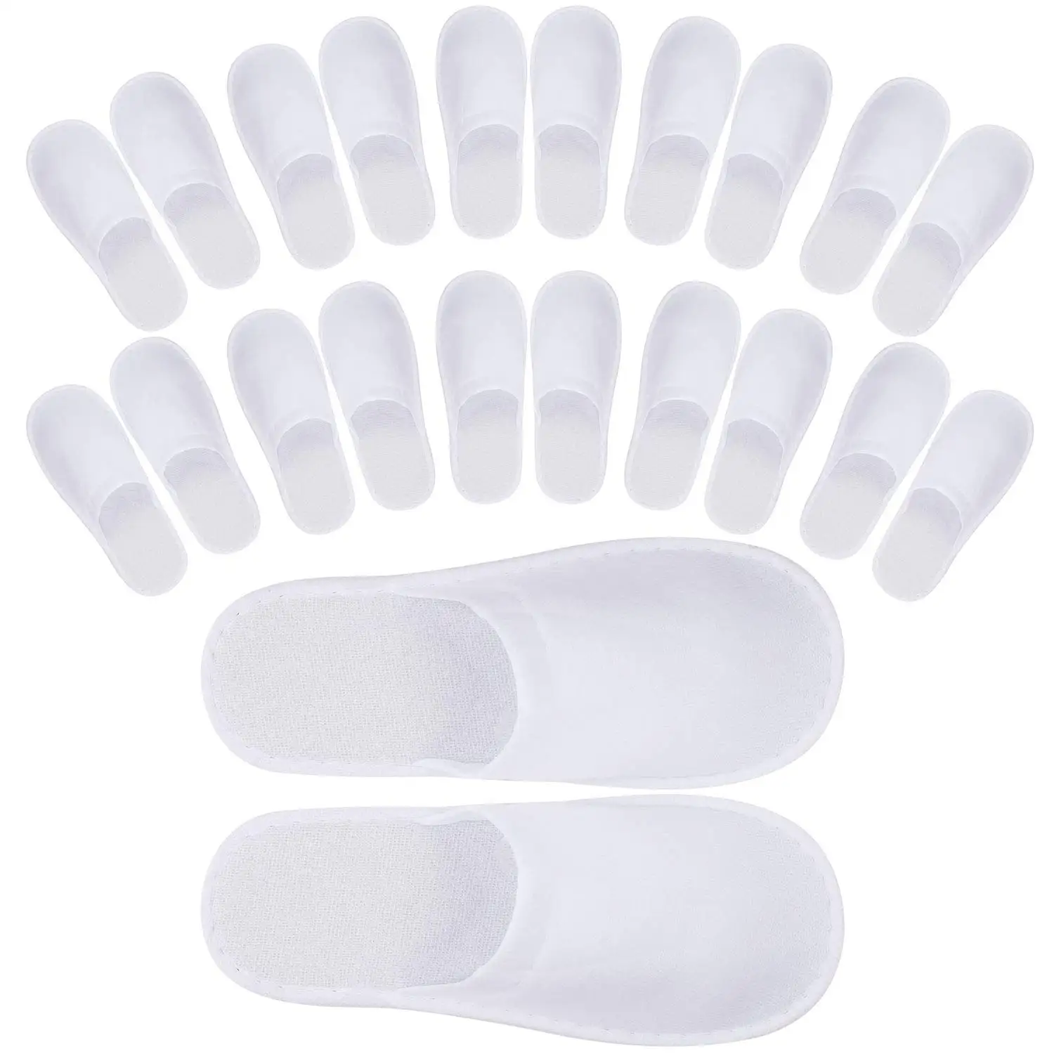 Bulk Pack 24 Pair Disposable Slippers Non-slip Spa Slippers For Hotel Travel & Fba Supply