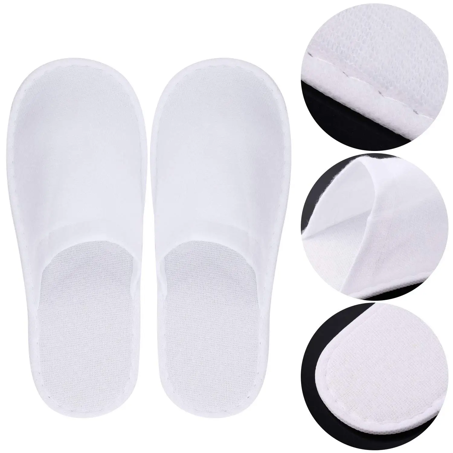 Bulk Pack 24 Pair Disposable Slippers Non-slip Spa Slippers For Hotel Travel & Fba Supply
