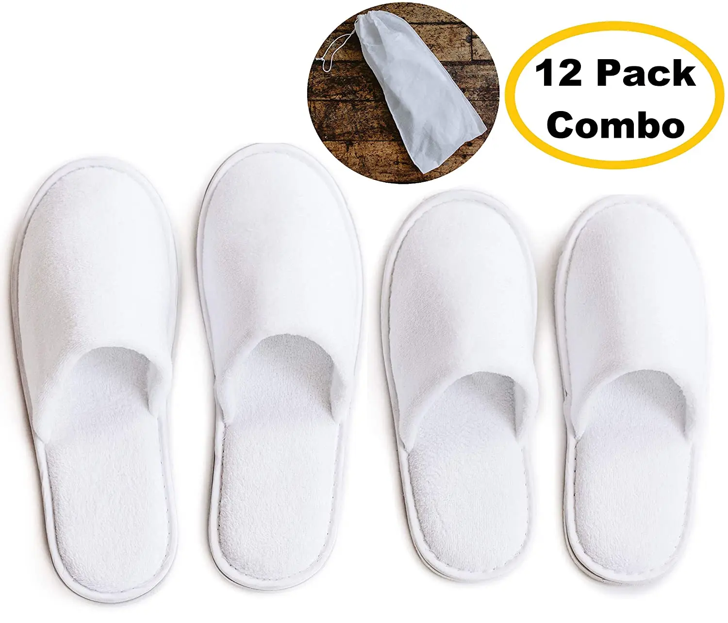 Luxury White Color Open Toe Biodegradable Hotel Slipper Custom Sleepers Hotel Disposable Slippers