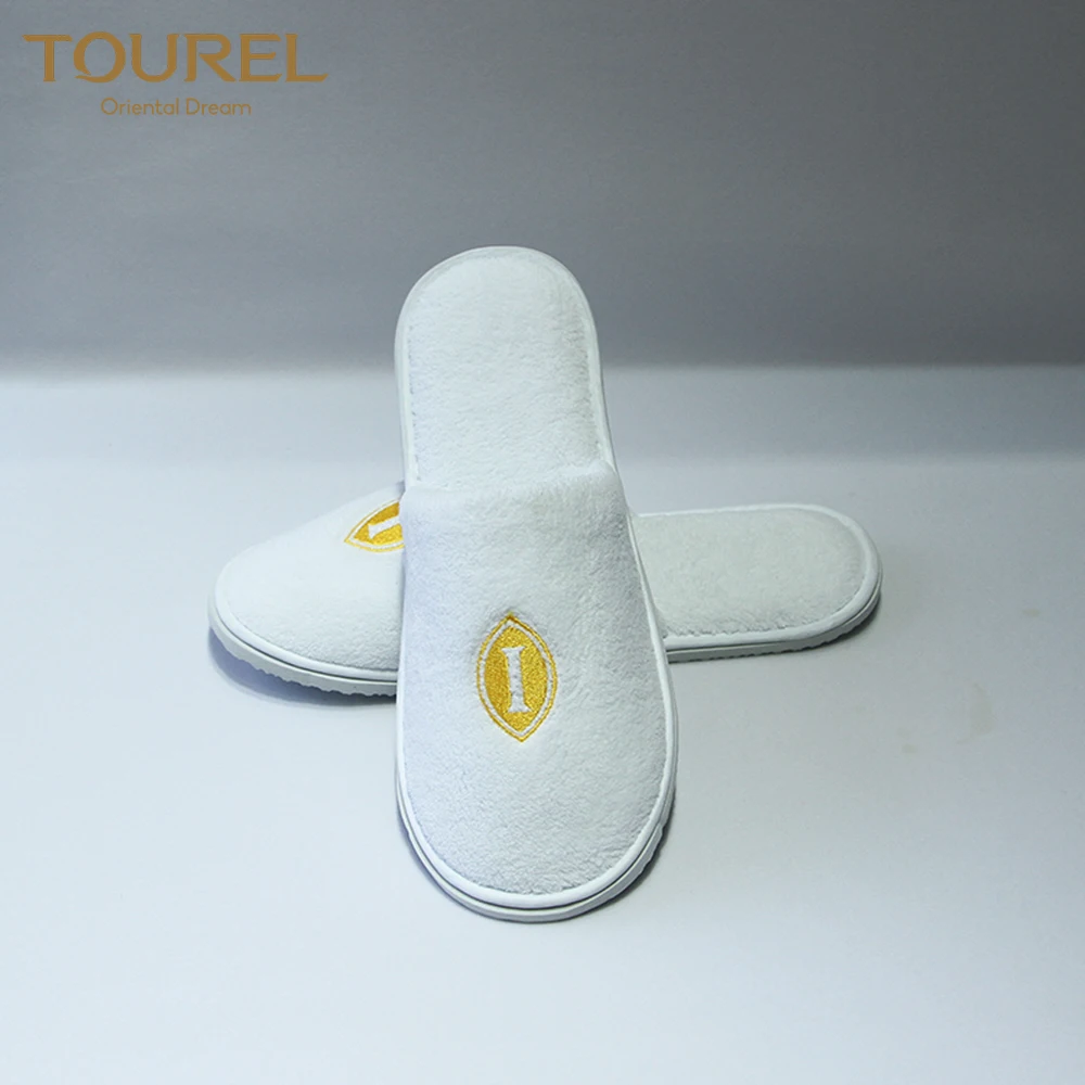 Wholesale Custom Cheap White Waffle Washable Spa Shower Hotel Disposable Slipper For Hotel Guest Room Unisex