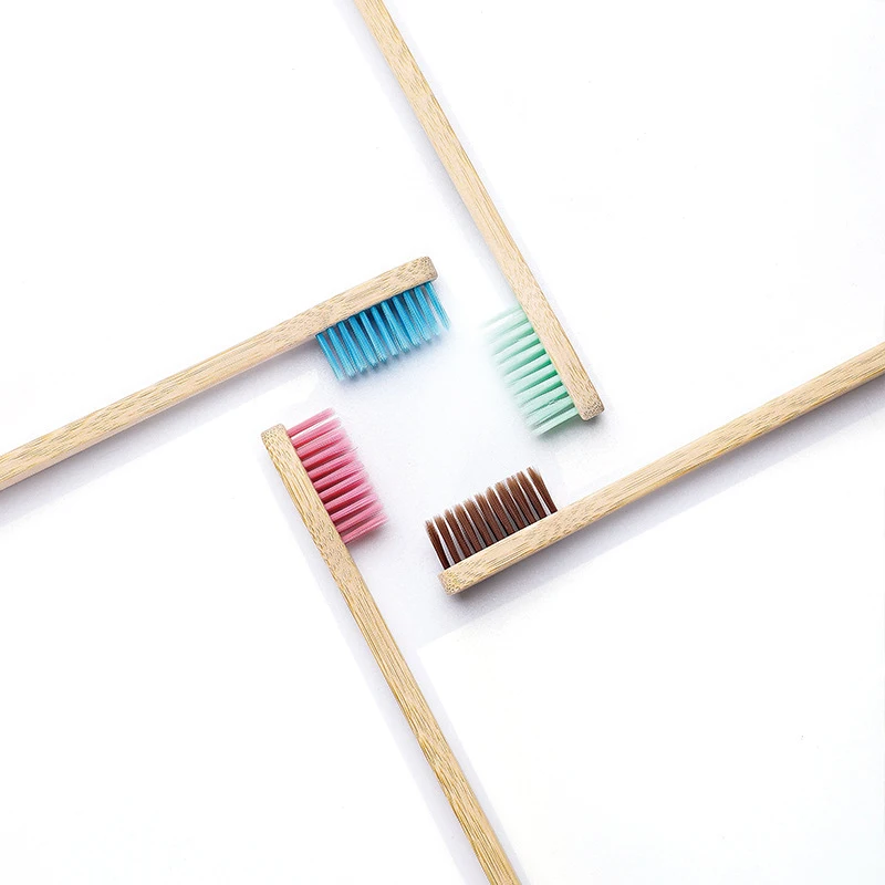 Eco-friendly Family Pack Small Head Bamboo Charcoal Toothbrush With Soft Nylon Bristles Personalized Box For Home Use