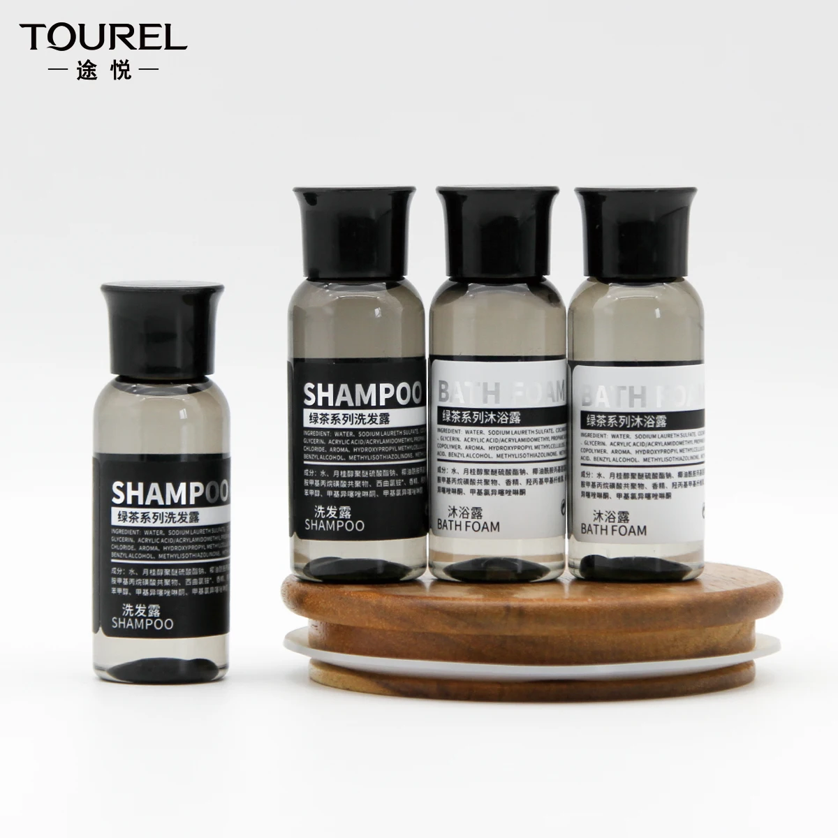 Disposable Hotel Amenities Empty Container 30ml Plastic Pet Bottle Empty Shampoo Bottle For Hotel Amenities