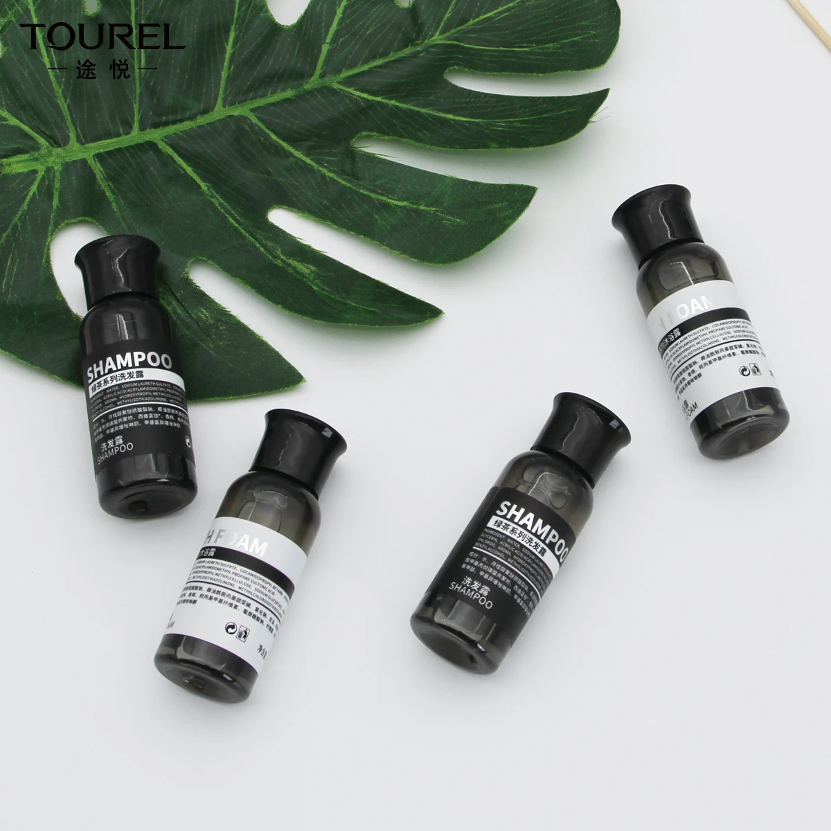 Disposable Hotel Amenities Empty Container 30ml Plastic Pet Bottle Empty Shampoo Bottle For Hotel Amenities