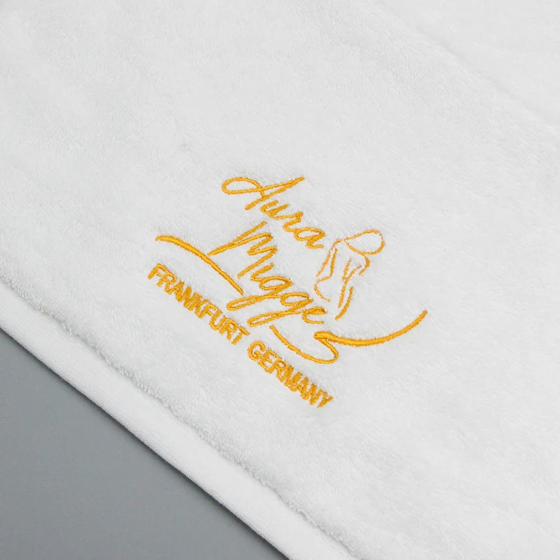 Set de Toalla de Baño de Algodón de 600 Gsm de Alta Calidad, Toalla de Mano Personalizada Blanca con Bordado, Toalla 80x160 de Secado Rápido Comprimida