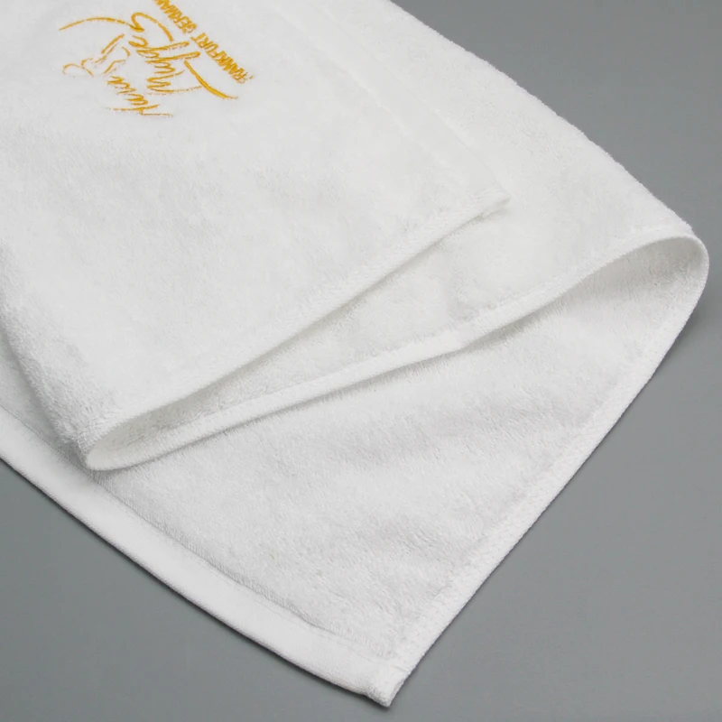 Set de Toalla de Baño de Algodón de 600 Gsm de Alta Calidad, Toalla de Mano Personalizada Blanca con Bordado, Toalla 80x160 de Secado Rápido Comprimida