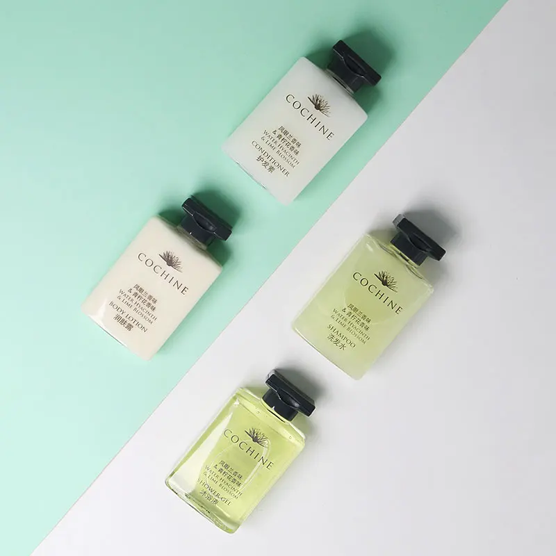 Hotel Amenity Transparent Shampoo Bottle /shower Gel/conditioner/body Lotion 30 Ml With Screw Cap
