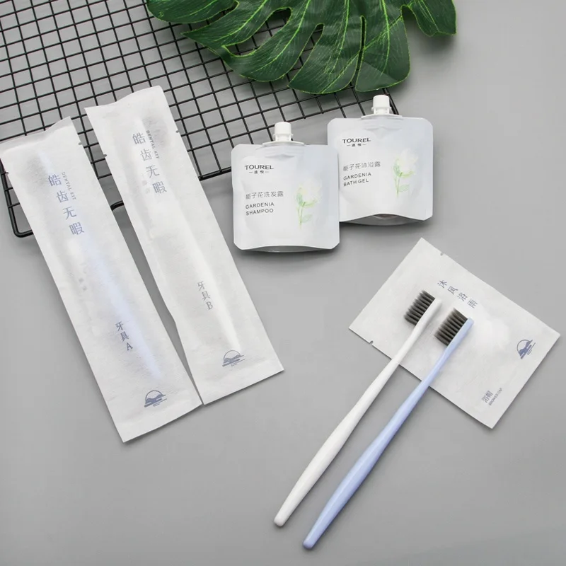 Lmz Tourel Non-woven Package Oem Factory Price One-stop Customized Logo Five Star Hotel Bathroom Cheap White Hotel Aminities