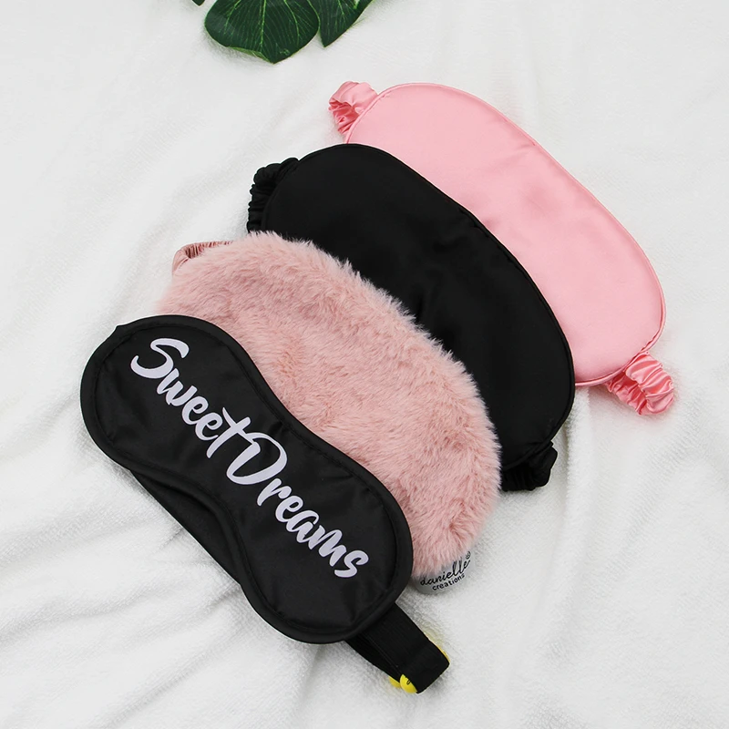 Hotel Blindfold Travel Sleep Eye Mask With Eyelashes For Sleeping