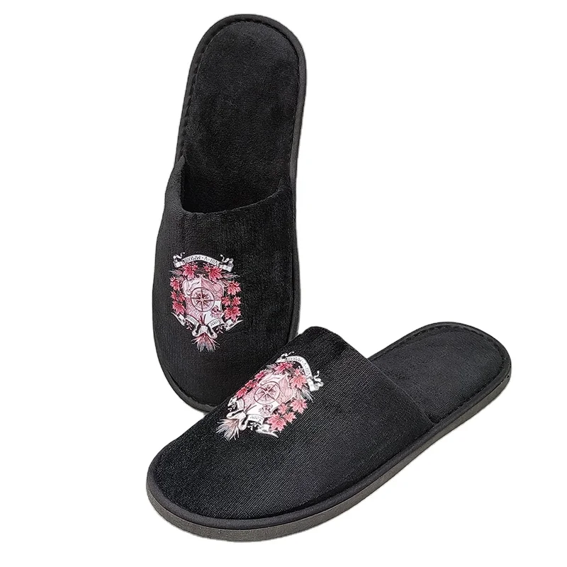 Disposable Salon Spa Hotel Slippers Biodegradable Eco-friendly Coral Fleece Close Toe 100% Easun