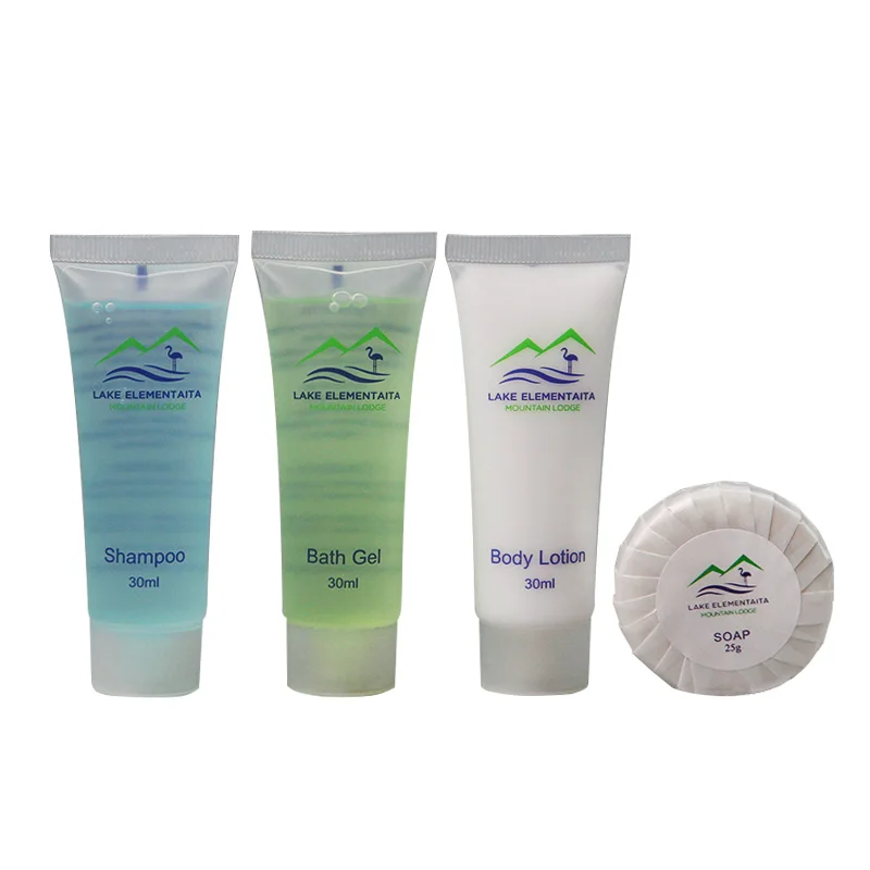 Eco Friendly Disposable Mini Green Bottle Kits Completos Amenities Hotel With Custom Logo Iso Certified
