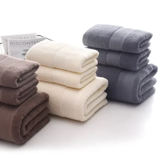 Colored Bath Towel 5 Star Hotel Dark Blue 6 Piece Towel Set Luxury Hotel Quality 600 Gsm 100