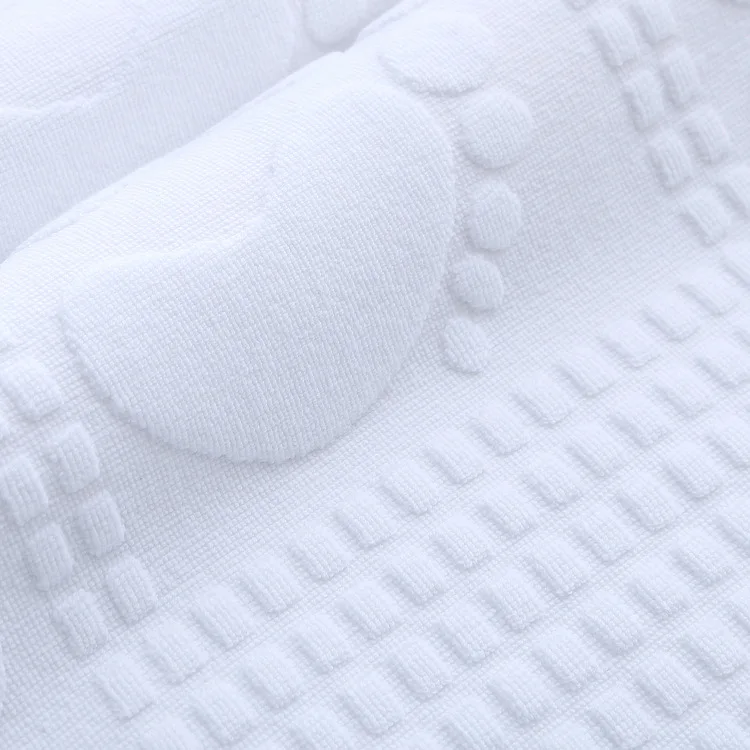 3-5 Star Hotel White Cotton Hotel Bath Floor Mat Bath Foot Towel Bathroom Floor Towel