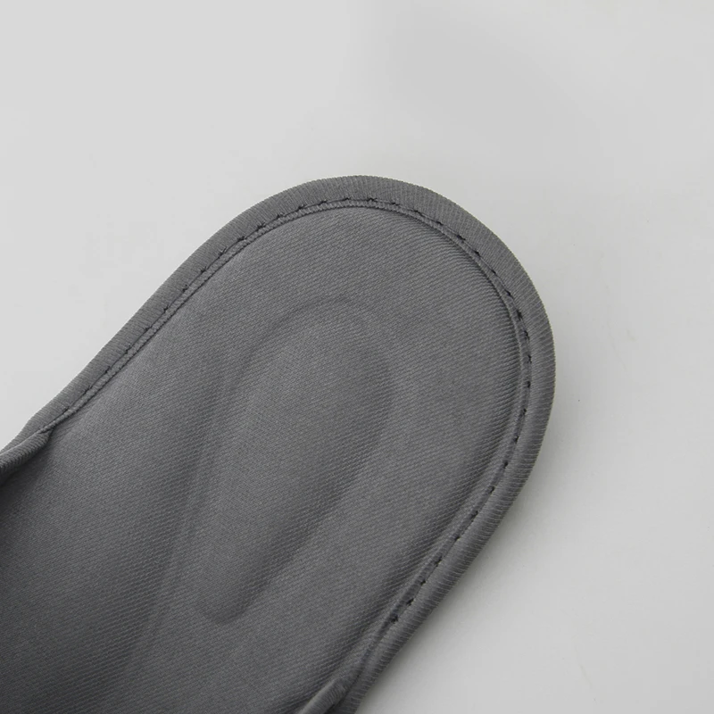 Reusable Cotton Soft Quick Dry Hotel Rubber Open Toe Men's Spa Slippers Washable Spa Slippers Custom