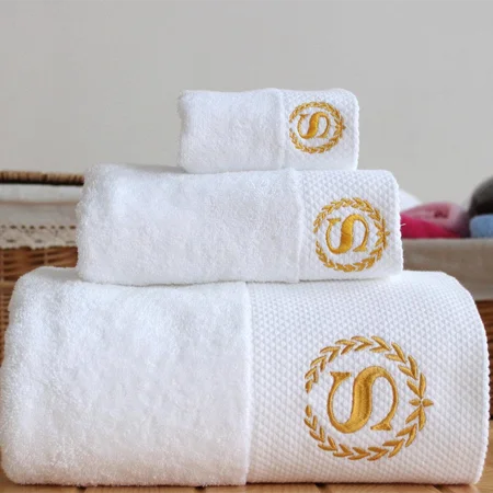 Wholesale Cotton Hotel Bath Towel Set Custom Disposable Compressed Plain Style For Home Spa Face Towels