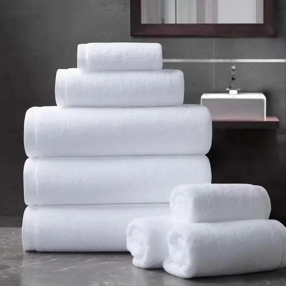 Custom Hotel Bath Towels Quick-dry Compressed Knitted Face Towel Plain Style-choice For International Giants