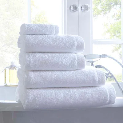 Egyptian Cotton 600gsm Hotel Bath Towel Set Luxury White 70x140 550 Gram Plain Style Disposable And Compressed Without Logo