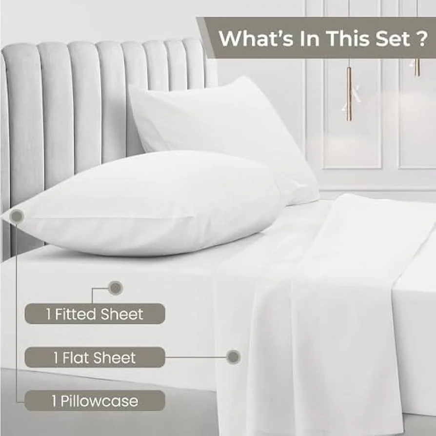 Luxury 100 Cotton Bedding Set 4-piece Embroidery Sheet With 300tc Woven Plain And Striped Pattern For Hotel Or Home Use