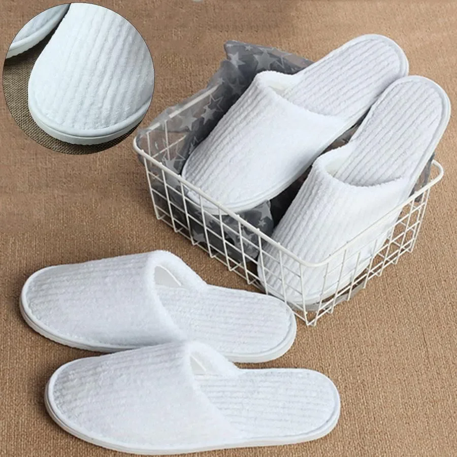 Luxury Unisex Custom Eco Friendly Cotton Disposable Home Traveling Spa Hotel Slippers
