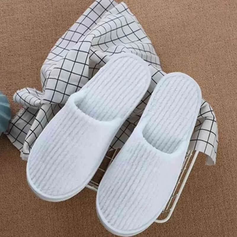 Luxury Unisex Custom Eco Friendly Cotton Disposable Home Traveling Spa Hotel Slippers
