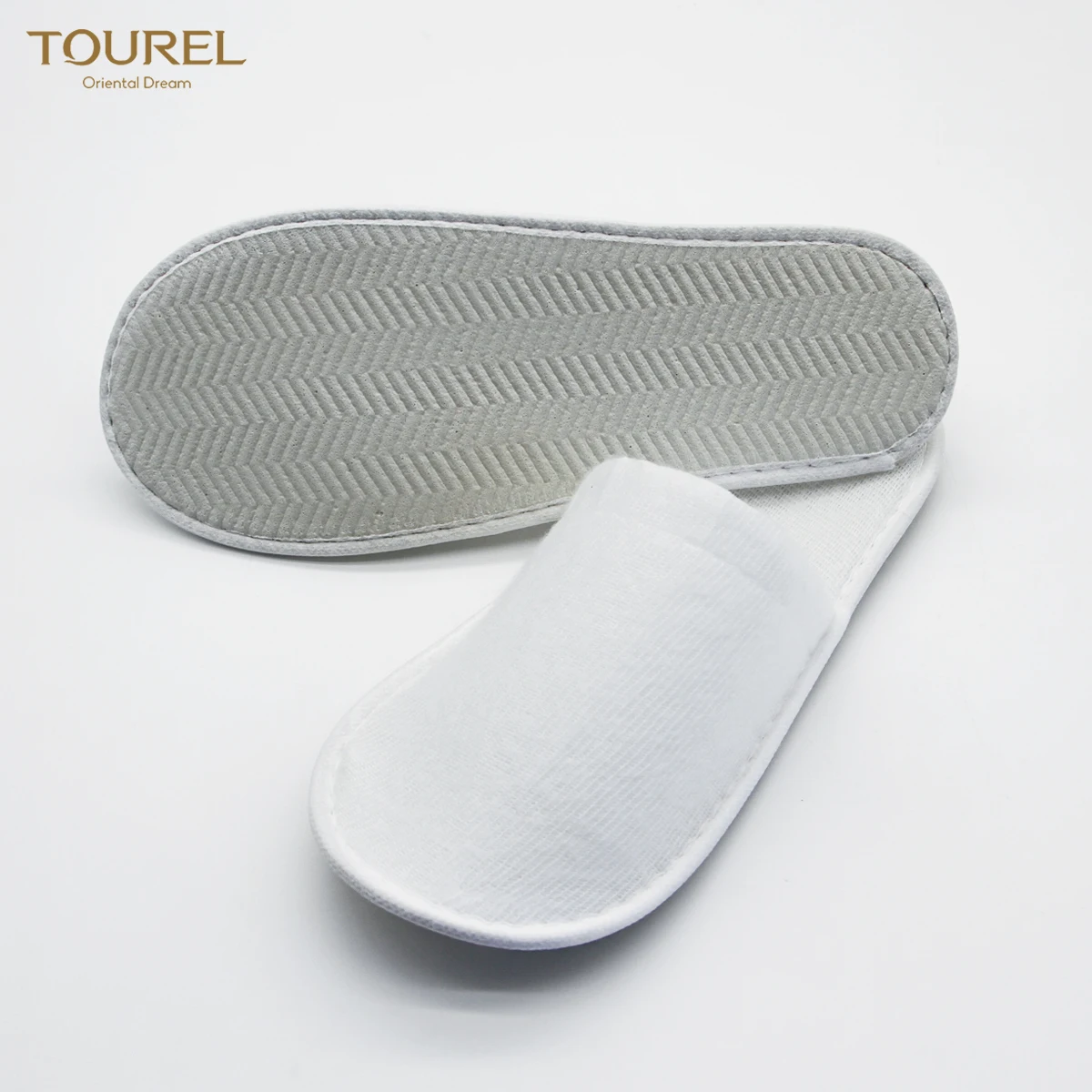 White Coral Fleece Eco-friendly Disposable Hotel Slippers For Women