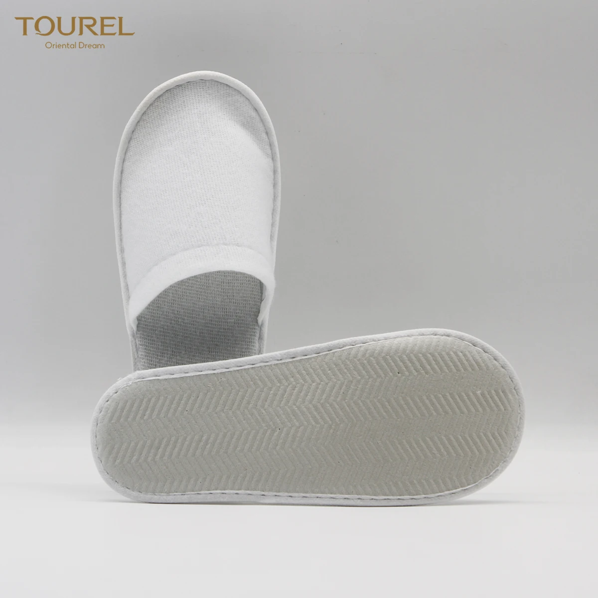 Zapatillas de hotel desechables ecológicas de vellón de coral blanco para mujer