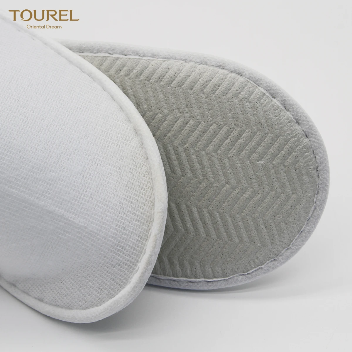Zapatillas de hotel desechables ecológicas de vellón de coral blanco para mujer