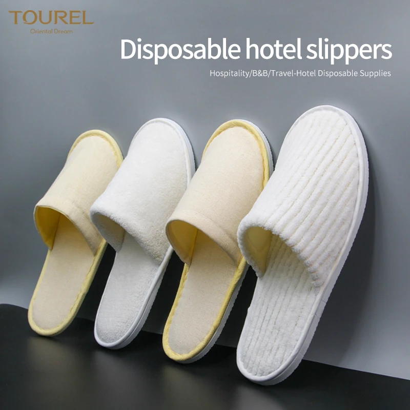 Zapatillas desechables de spa personalizables de alta gama, amenities para habitaciones de hotel de estrellas