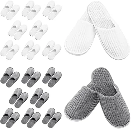 Customizable Luxury Terry Cloth Hotel Slippers Disposable Spa Amenities Private Label Bulk Supply Economically Priced