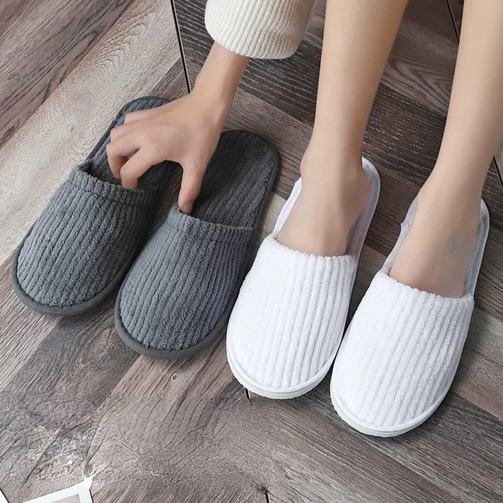 Customizable Luxury Terry Cloth Hotel Slippers Disposable Spa Amenities Private Label Bulk Supply Economically Priced