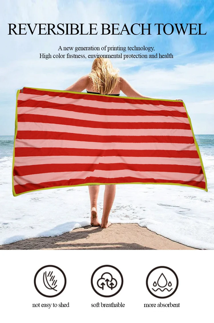 Embroidered Logo Red Polyester Custom Hotel Beach Towel Caro Home New Vendome Terry Oversized Personalized Sand Disposable
