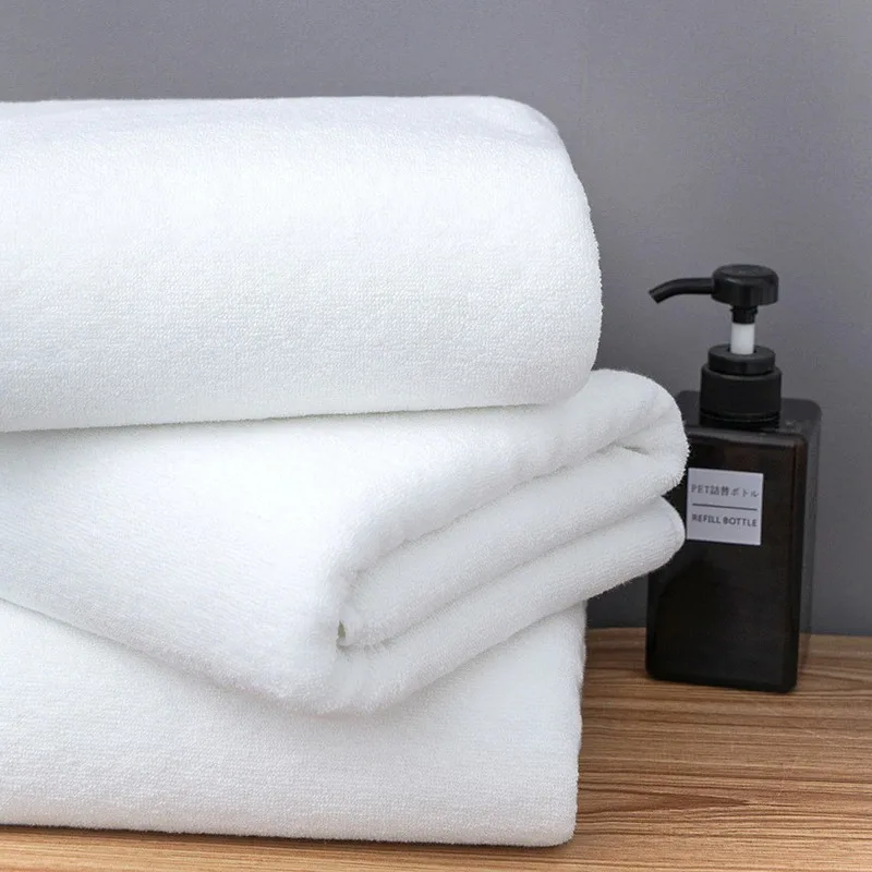 White Yarn Dyed Pool Cheap Plain 80 Polyester 20 Polyamide Custom 500gsm Microfiber Hotel Beach Bath Linen Luxury Towel
