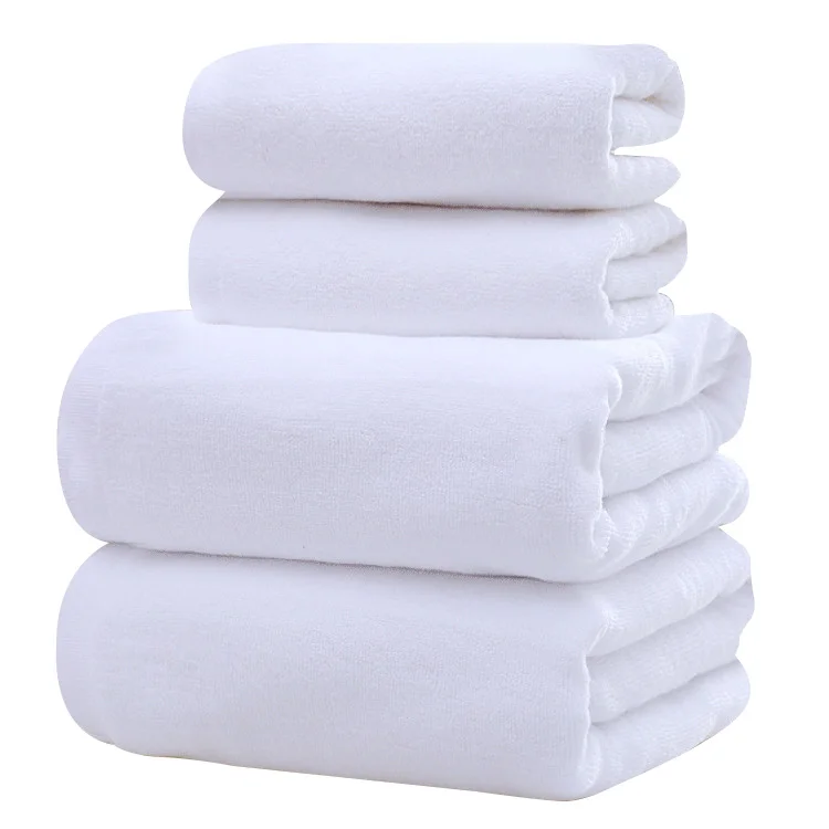 Basics Quick-dry 100% Cotton Bath Towels Knitted Technique Soft And For Home And Hotel Use
