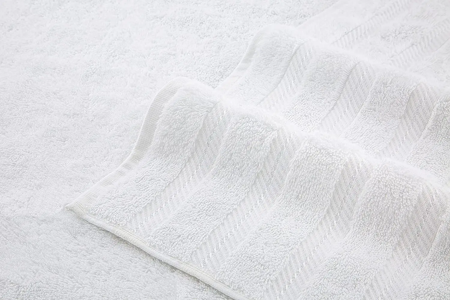 White Classic Luxury Bath Mat Floor Towel Set - Absorbent Cotton Hotel Spa Shower/bathtub Mats