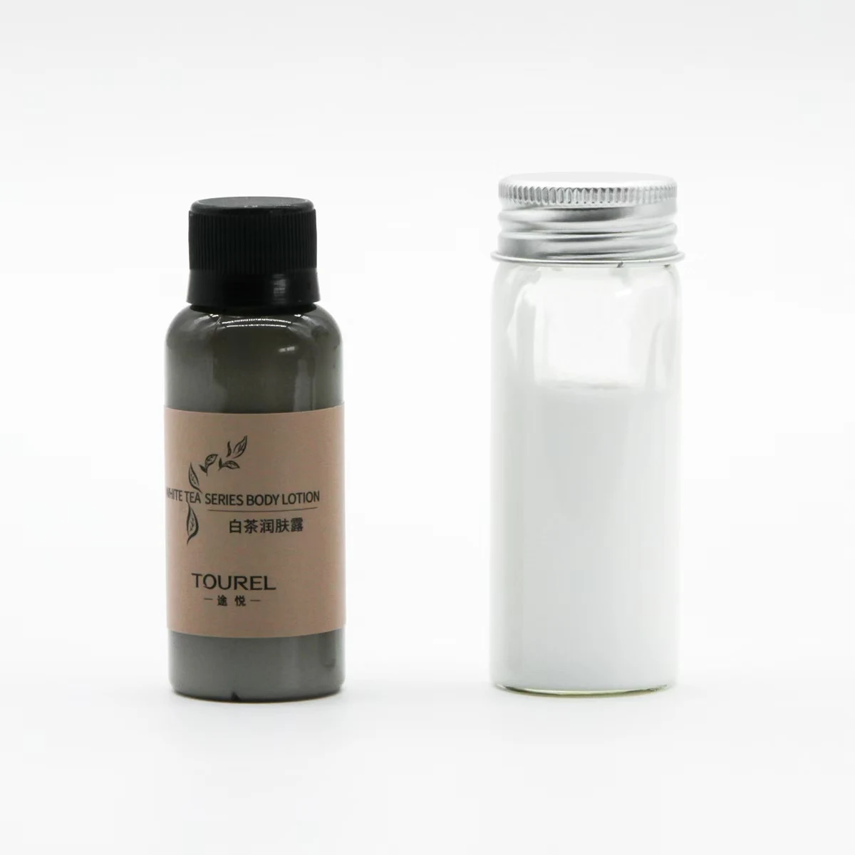 Set de amenidades con fragancia de té blanco para hoteles, 30g, champú desechable, gel de baño, loción corporal y acondicionador con tapa de rosca