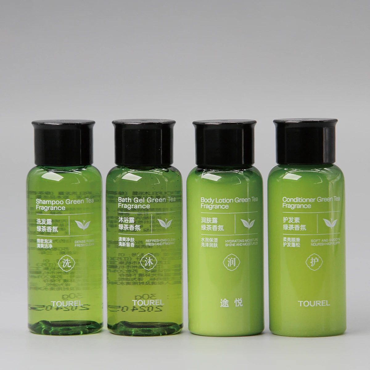 Small Airline Travel Kit Bathroom Accessories Sets Green Tea Fragrance Hotel Amenities