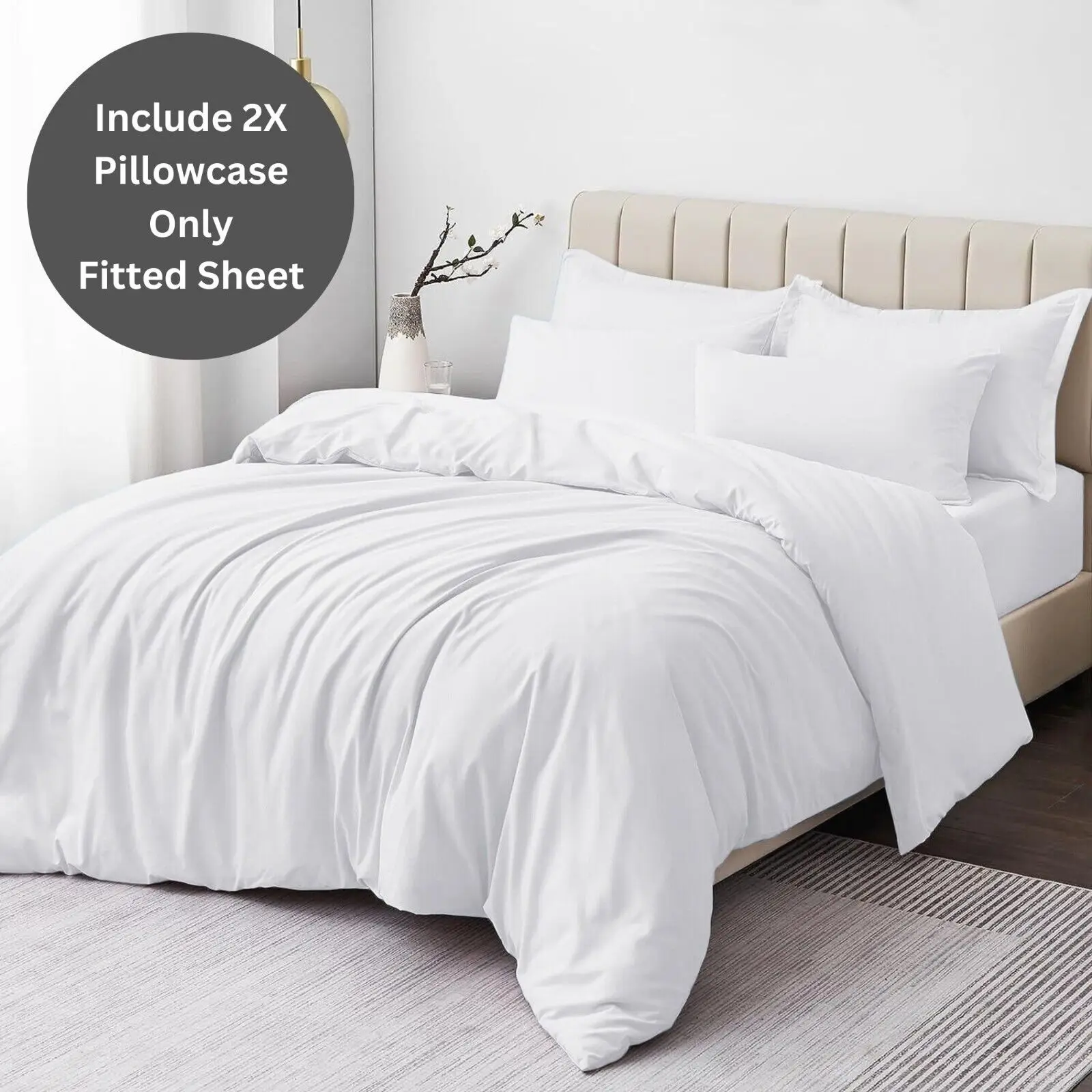 Hilton Luxury 1800 Cotton Silk Hotel Bedding Set Thick Embroidered Striped Pattern Sheets For Double/twin Beds