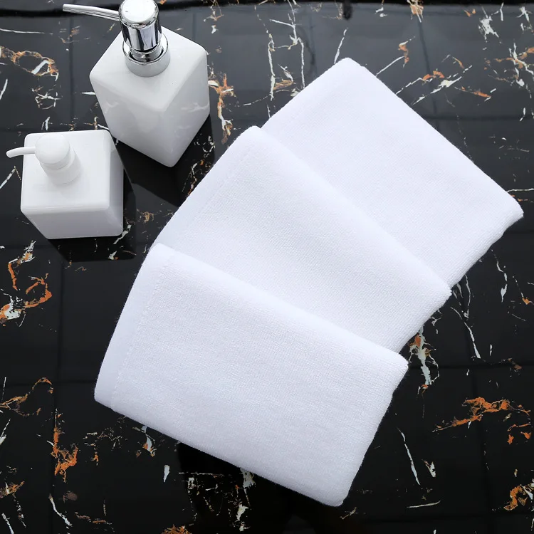 Customized Logo Disposable 100% Cotton Terry Luxury Hotel Towels Sets Spa Bath & Face Towels 33x33cm Egyptian Cotton