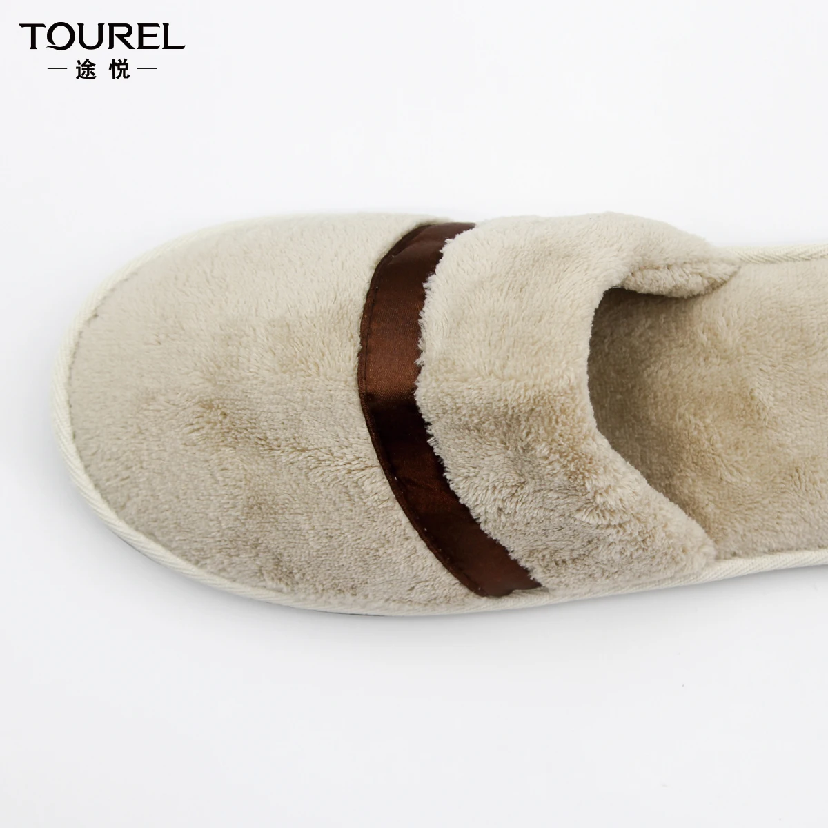 Venta al por mayor de Zapatillas Desechables de Hotel y Spa de Vellón de Coral de Algodón Biodegradable Ecológico Premium Unisex con Logotipo Personalizado de Terciopelo de Lujo Suave