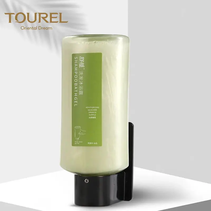 Customized 400ml M-type Hotel Bathing Amenities Wall Mounted Plastic Shampoo And Shower Gel Two-in-one Set