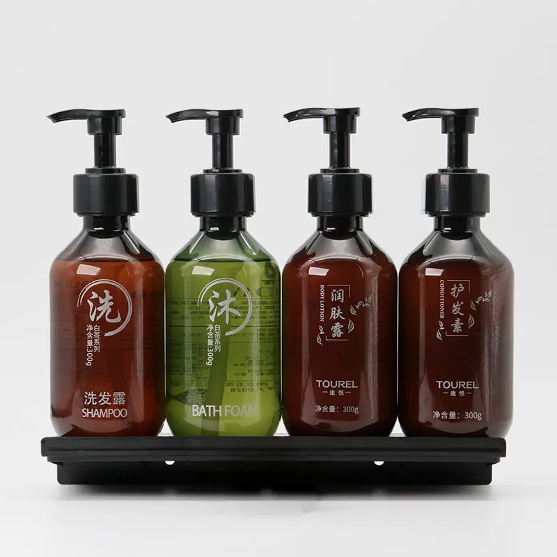 Premium Double Fixed Wall Mounted Soap Dispenser Abs Plastic Biodegradable Brown For Bathroom