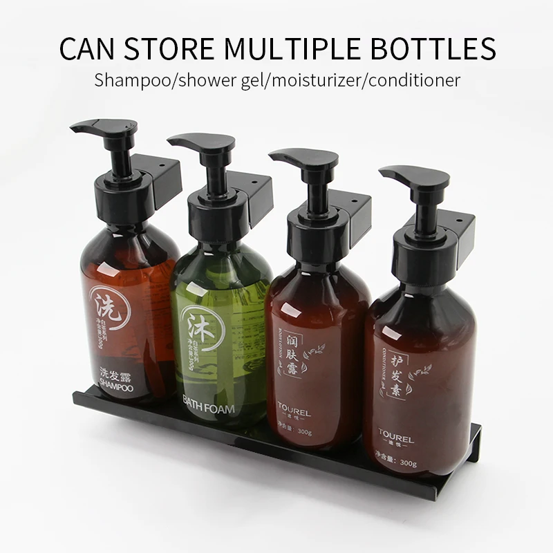 Premium Double Fixed Wall Mounted Soap Dispenser Abs Plastic Biodegradable Brown For Bathroom