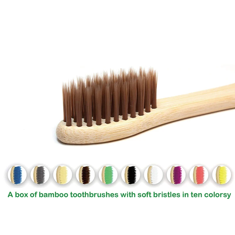 Eco-friendly Biodegradable Bamboo Wooden Tube Pack Set For Home Use Soft Bristle Disposable Toothbrush For Hotels And Travel