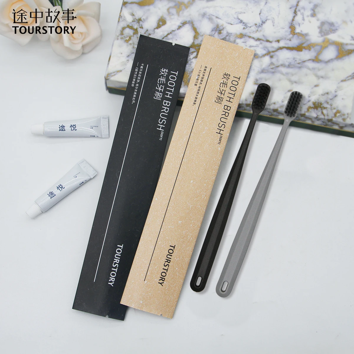 Cheap Price Nylon Bristle Hotel Disposable Toothbrush One Time Use Hard Bristle Plastic Dental Kit